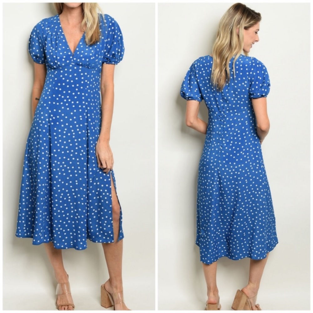 ☀️LAST3️⃣//BLUE POLKA DOT DRESS - Picture 3 of 6
